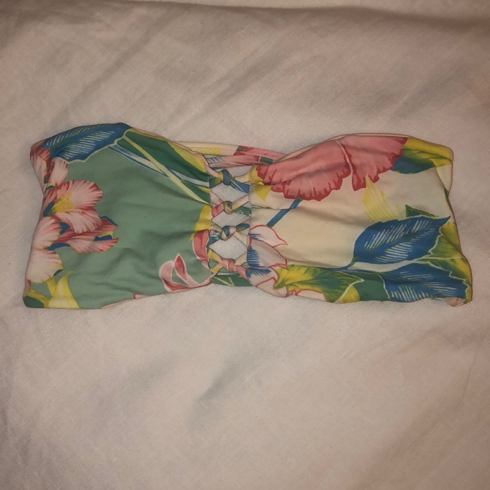 San Lorenzo strapless bikini top sz L